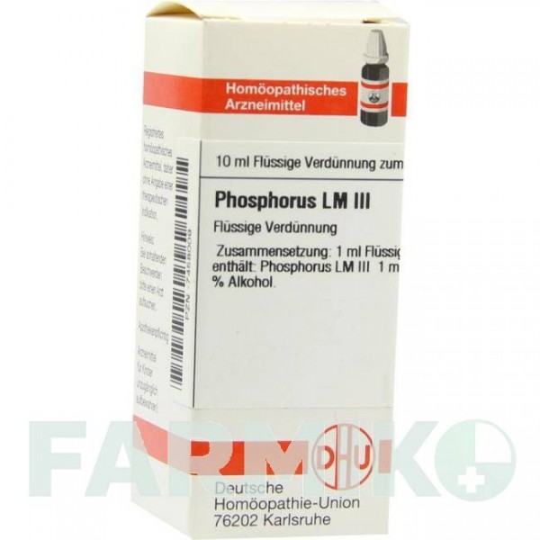 ФОСФОРУС (PHOSPHORUS) LM III раствор 10 мл - Гомеопатия DHU