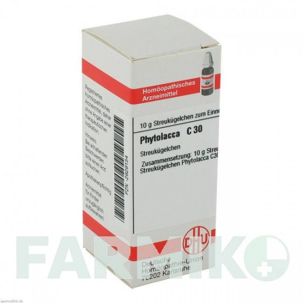 ФИТОЛАККА (PHYTOLACCA) C 30 глобули 10 г - Гомеопатия DHU