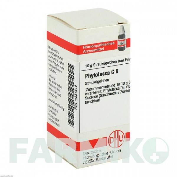 ФІТОЛАККА (PHYTOLACCA) C 6 глобули 10 г - Гомеопатія DHU