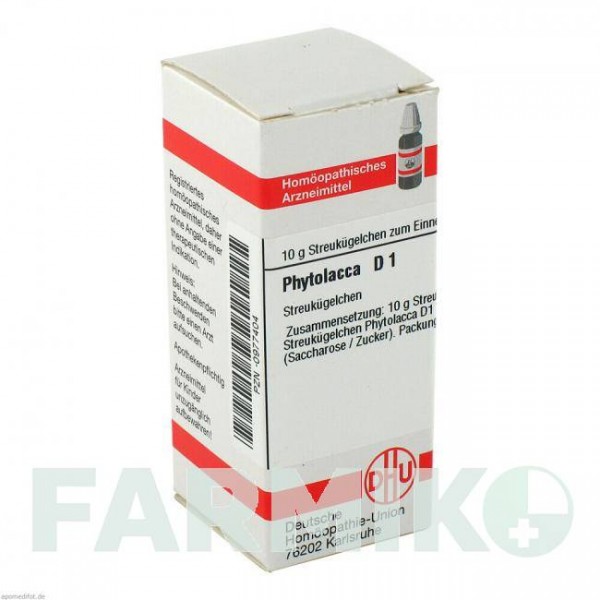 ФІТОЛАККА (PHYTOLACCA) D 1 глобули 10 г - Гомеопатія DHU
