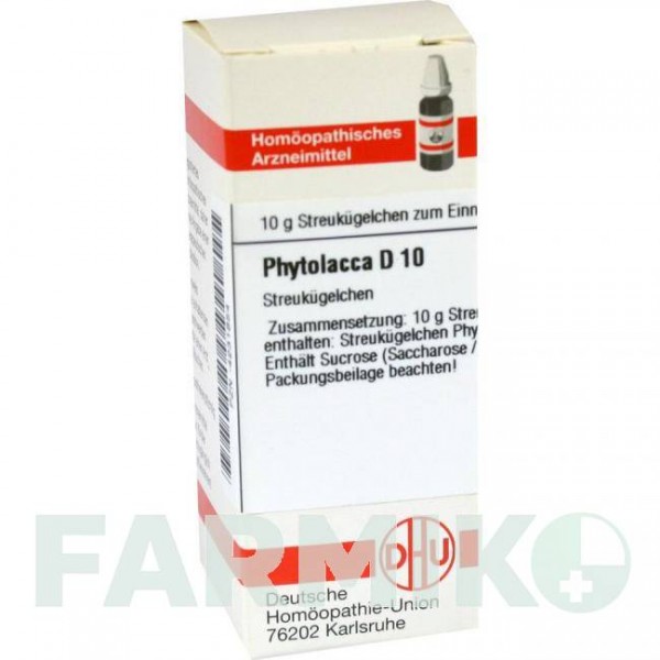 ФІТОЛАККА (PHYTOLACCA) D 10 глобули 10 г - Гомеопатія DHU