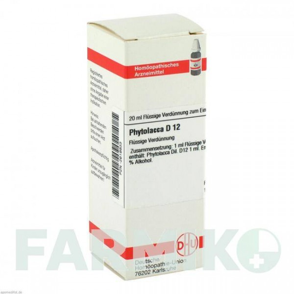 ФИТОЛАККА (PHYTOLACCA) D 12 раствор 20 мл - Гомеопатия DHU