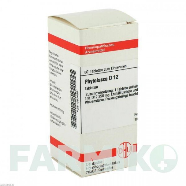 ФІТОЛАККА (PHYTOLACCA) D 12 таблетки 80 шт - Гомеопатія DHU