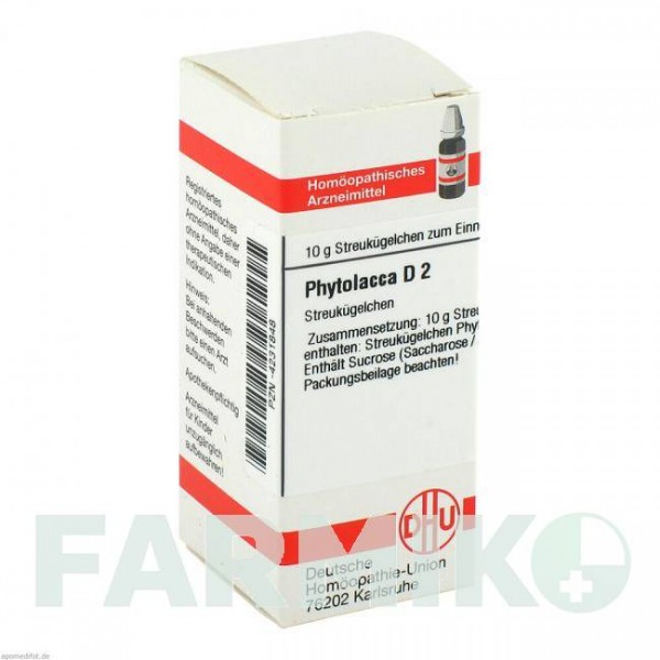 ФИТОЛАККА (PHYTOLACCA) D 2 глобули 10 г - Гомеопатия DHU