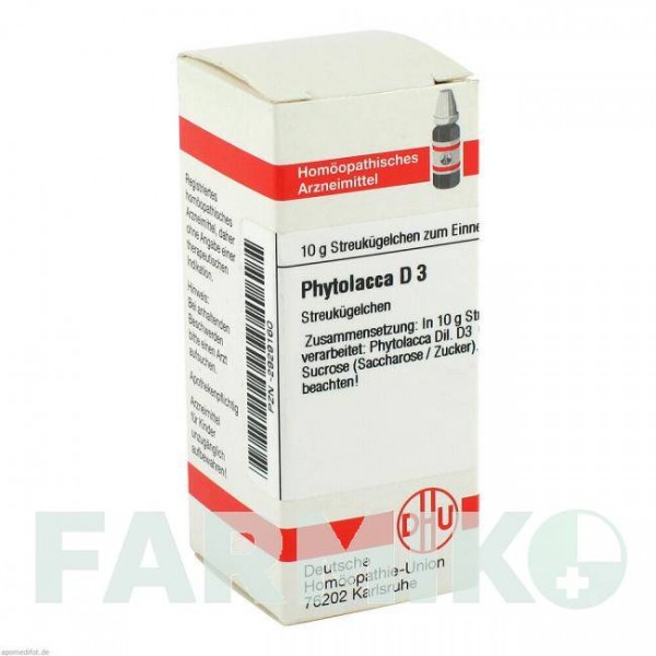 ФИТОЛАККА (PHYTOLACCA) D 3 глобули 10 г - Гомеопатия DHU