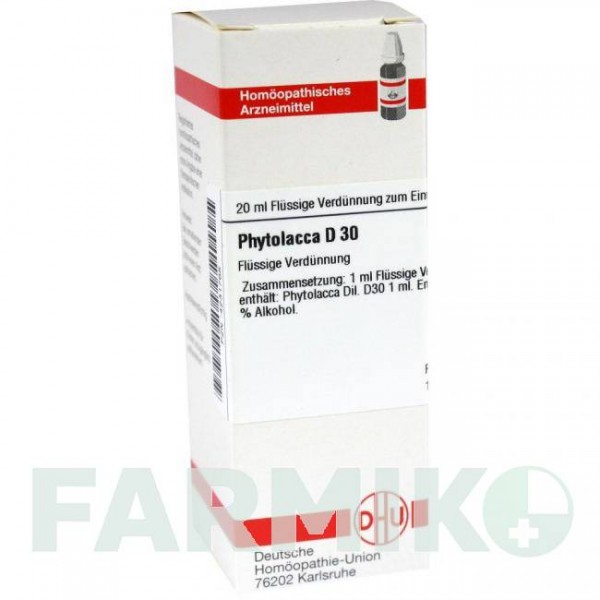 ФИТОЛАККА (PHYTOLACCA) D 30 раствор 20 мл - Гомеопатия DHU
