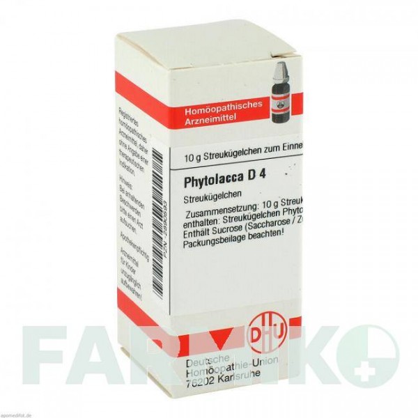 ФИТОЛАККА (PHYTOLACCA) D 4 глобули 10 г - Гомеопатия DHU