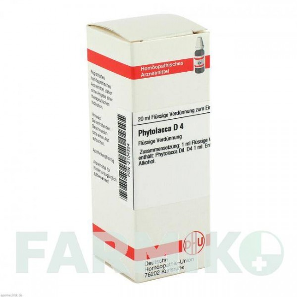 ФИТОЛАККА (PHYTOLACCA) D 4 раствор 20 мл - Гомеопатия DHU