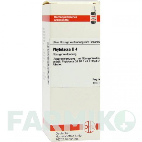 ФИТОЛАККА (PHYTOLACCA) D 4 раствор 50 мл - Гомеопатия DHU