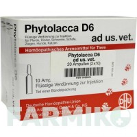 ФИТОЛАККА (PHYTOLACCA) D 6 ампулы 2x10x5 мл - Гомеопатия DHU