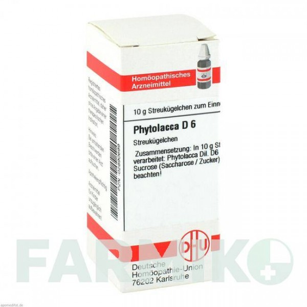 ФІТОЛАККА (PHYTOLACCA) D 6 глобули 10 г - Гомеопатія DHU