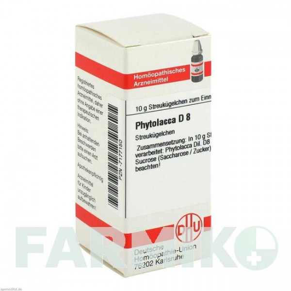 ФИТОЛАККА (PHYTOLACCA) D 8 глобули 10 г - Гомеопатия DHU