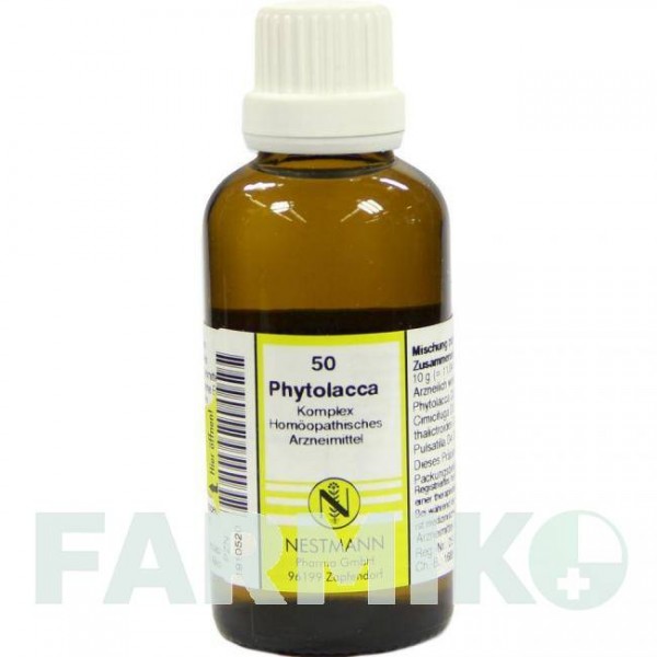ФИТОЛАККА КОМПЛЕКС (PHYTOLACCA KOMPLEX) раствор 50 мл - Гомеопатия NESTMANN PHARMA