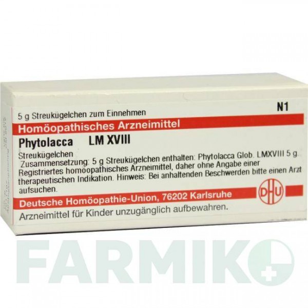 ФИТОЛАККА (PHYTOLACCA) LM XVIII глобули 5 г - Гомеопатия DHU