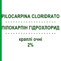 ПІЛОКАРПІН ГІДРОХЛОРИД (PILOCARPINA CLORIDRATO) 2% краплі очні 10 мл - Пілокарпін ABBVIE