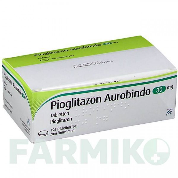 ПИОГЛИТАЗОН (PIOGLITAZON) 30 мг таблетки 196 шт - Пиоглитазон PUREN PHARMA