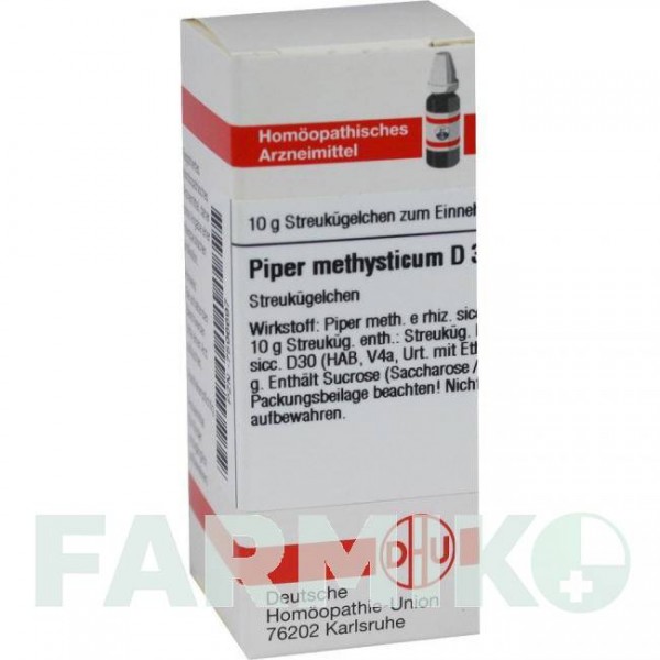 ПИПЕР МЕТИСТИКУМ (PIPER METHYSTICUM) D 30 глобули 10 г - Гомеопатия DHU