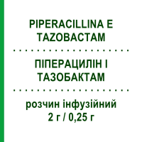 ПИПЕРАЦИЛЛИН И ТАЗОБАКТАМ (PIPERACILLINA E TAZOBACTAM) 2 г/0,25 г раствор инфузионный 12 шт 30 мл - Пиперациллин, Ингибиторы бета-лактамаз EUGIA PHARMA