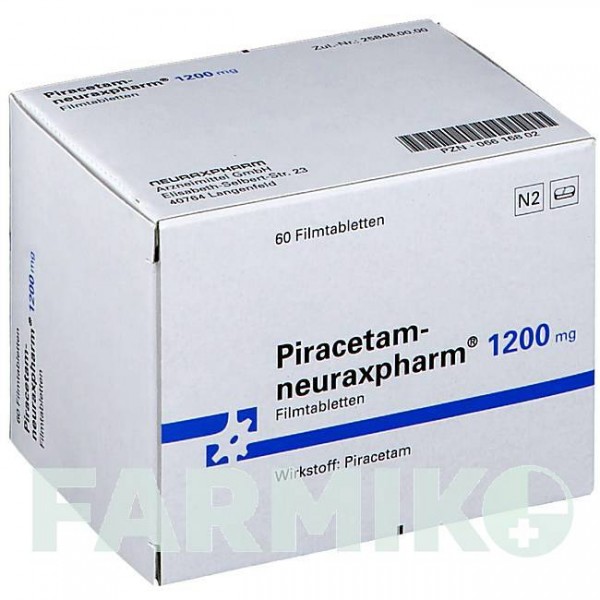 ПІРАЦЕТАМ (PIRACETAM) 1200 мг таблетки 60 шт - Пірацетам NEURAXPHARM
