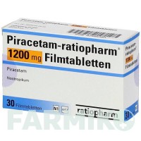 ПИРАЦЕТАМ (PIRACETAM) 1200 мг таблетки 30 шт - Пирацетам RATIOPHARM