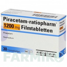 ПІРАЦЕТАМ (PIRACETAM) 1200 мг таблетки 30 шт - Пірацетам RATIOPHARM
