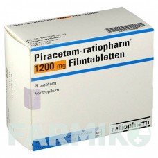 ПІРАЦЕТАМ (PIRACETAM) 1200 мг таблетки 120 шт - Пірацетам RATIOPHARM