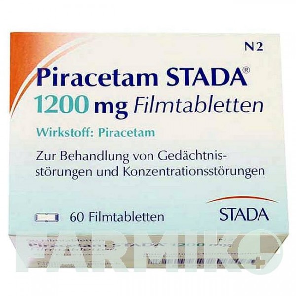 ПІРАЦЕТАМ (PIRACETAM) 1200 мг таблетки 60 шт - Пірацетам STADAPHARM