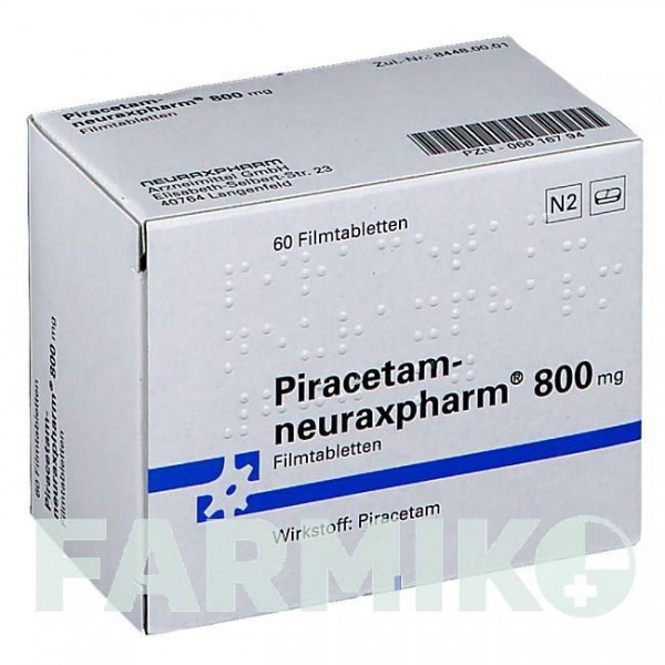 ПІРАЦЕТАМ (PIRACETAM) 800 мг таблетки 60 шт - Пірацетам NEURAXPHARM