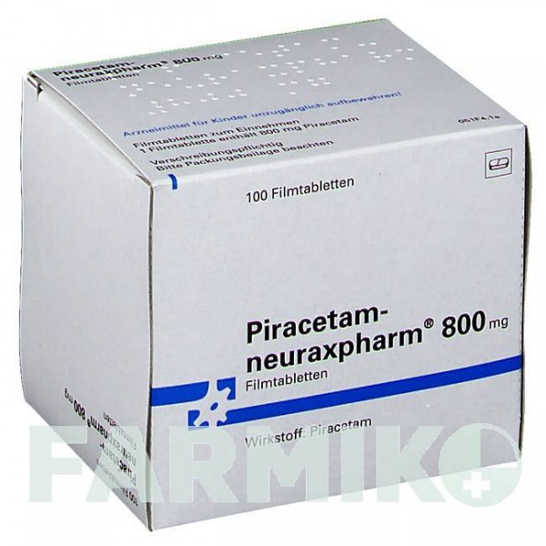 ПІРАЦЕТАМ (PIRACETAM) 800 мг таблетки 100 шт - Пірацетам NEURAXPHARM