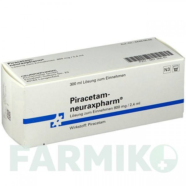 ПІРАЦЕТАМ (PIRACETAM) розчин 300 мл - Пірацетам NEURAXPHARM