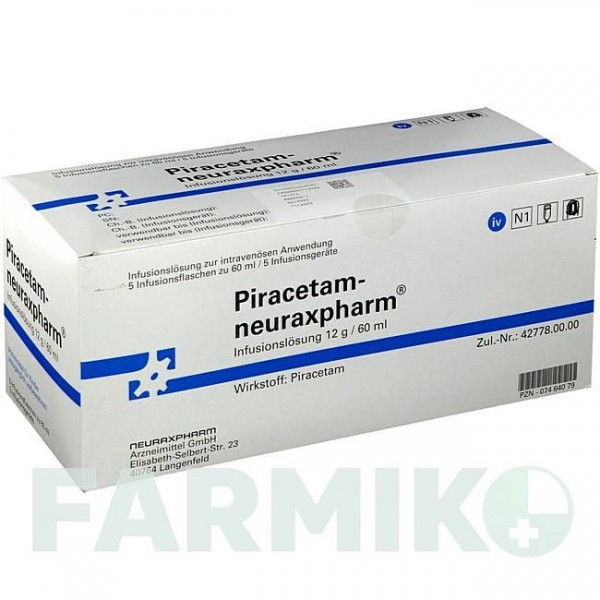 ПІРАЦЕТАМ (PIRACETAM) розчин 5x60 мл - Пірацетам NEURAXPHARM