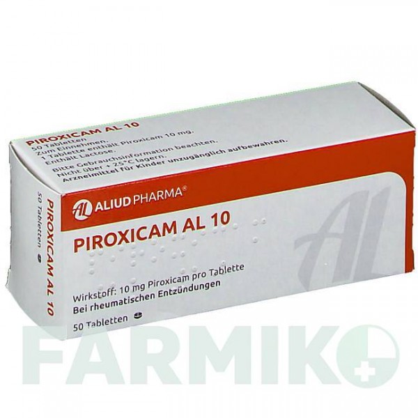 ПИРОКСИКАМ (PIROXICAM) 10 таблетки 50 шт - Пироксикам ALIUD PHARMA