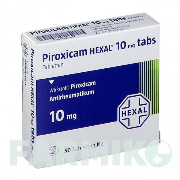 ПИРОКСИКАМ (PIROXICAM) 10 мг таблетки 50 шт - Пироксикам HEXAL