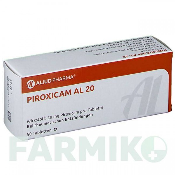 ПИРОКСИКАМ (PIROXICAM) 20 таблетки 50 шт - Пироксикам ALIUD PHARMA