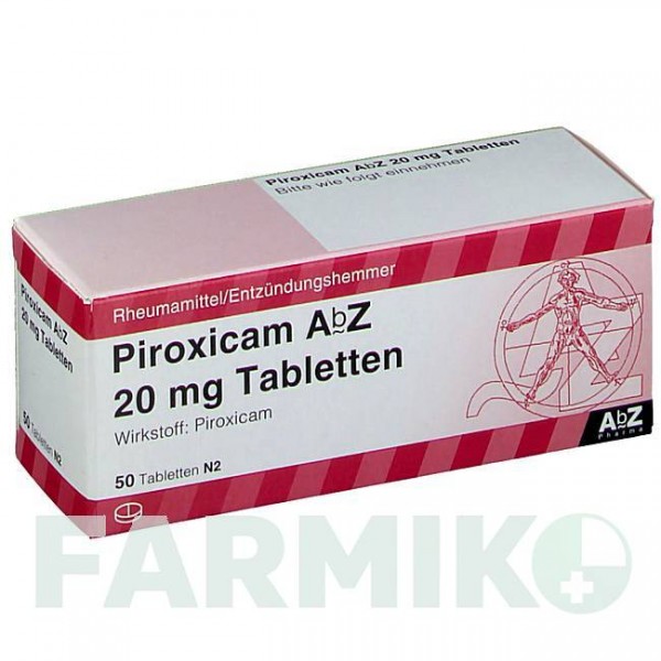ПИРОКСИКАМ (PIROXICAM) 20 мг таблетки 50 шт - Пироксикам ABZ PHARMA