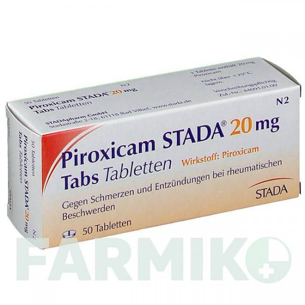 ПИРОКСИКАМ (PIROXICAM) 20 мг таблетки 50 шт - Пироксикам STADAPHARM