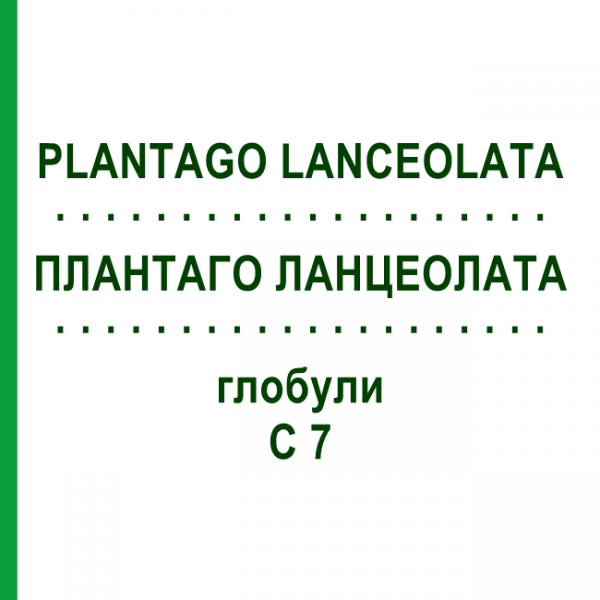 ПЛАНТАГО ЛАНЦЕОЛАТА (PLANTAGO LANCEOLATA) C 7 глобули 10 г - Гомеопатия DHU