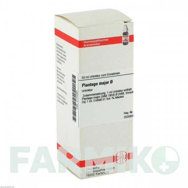 ПЛАНТАГО МАЙОР (PLANTAGO MAJOR) раствор 50 мл - Гомеопатия DHU