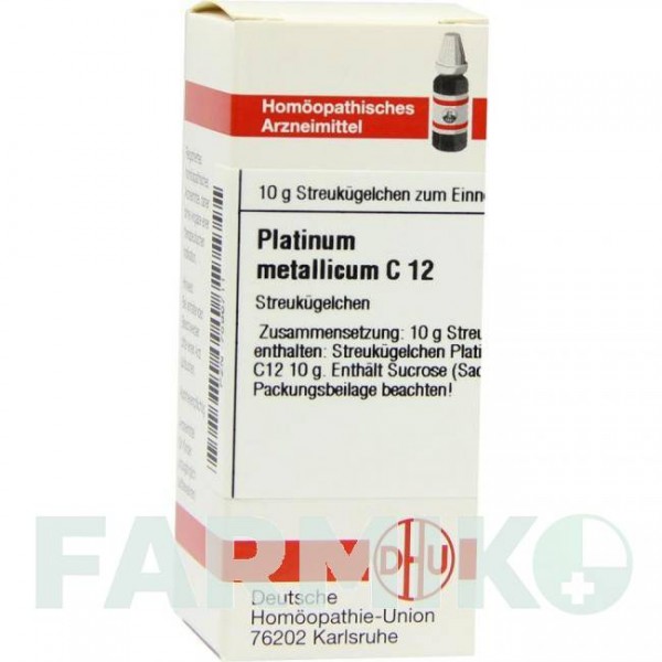 ПЛАТИНУМ МЕТАЛІКУМ (PLATINUM METALLICUM) C 12 глобули 10 г - Гомеопатія DHU
