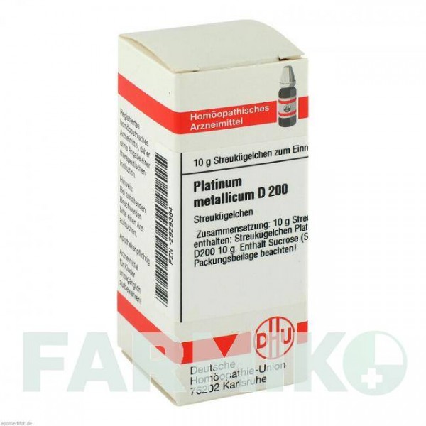 ПЛАТИНУМ МЕТАЛЛИКУМ (PLATINUM METALLICUM) D 200 глобули 10 г - Гомеопатия DHU