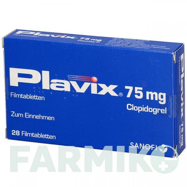 ПЛАВІКС (PLAVIX) 75 мг таблетки 28 шт - Клопідогрел DOCPHARM