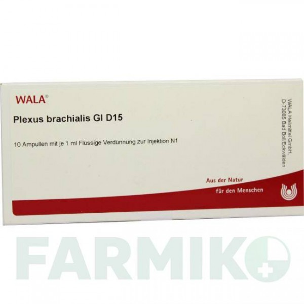 ПЛЕКСУС БРАХИАЛИС (PLEXUS BRACHIALIS) D 15 ампулы 10x1 мл - Гомеопатия WALA HEILMITTEL