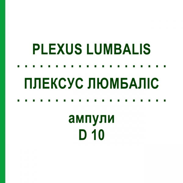 ПЛЕКСУС ЛЮМБАЛІС (PLEXUS LUMBALIS) D 10 ампули 10x1 мл - Гомеопатія WALA HEILMITTEL