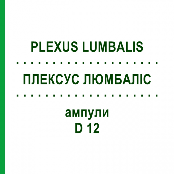 ПЛЕКСУС ЛЮМБАЛІС (PLEXUS LUMBALIS) D 12 ампули 10x1 мл - Гомеопатія WALA HEILMITTEL