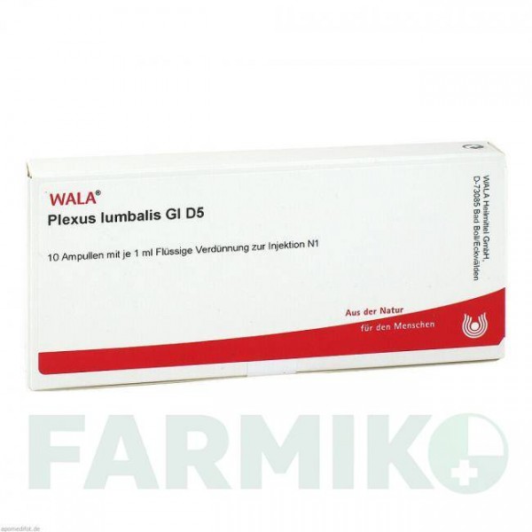 ПЛЕКСУС ЛЮМБАЛИС (PLEXUS LUMBALIS) D 5 ампулы 10x1 мл - Гомеопатия WALA HEILMITTEL