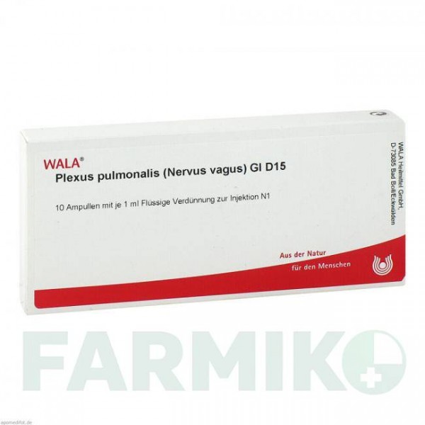 ПЛЕКСУС ПУЛЬМОНАЛИС (PLEXUS PULMONALIS) D 15 ампулы 10x1 мл - Гомеопатия WALA HEILMITTEL