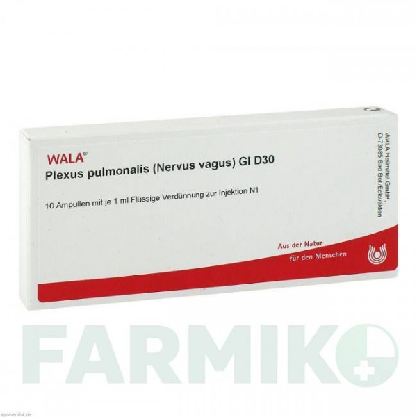 ПЛЕКСУС ПУЛЬМОНАЛИС (PLEXUS PULMONALIS) D 30 ампулы 10x1 мл - Гомеопатия WALA HEILMITTEL
