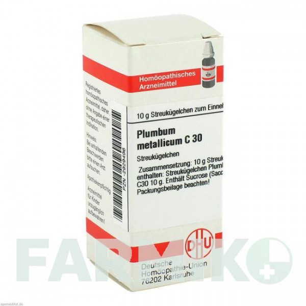 ПЛЮМБУМ МЕТАЛІКУМ (PLUMBUM METALLICUM) C 30 глобули 10 г - Гомеопатія DHU