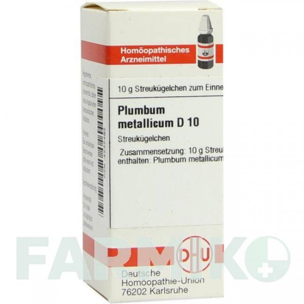 ПЛЮМБУМ МЕТАЛІКУМ (PLUMBUM METALLICUM) D 10 глобули 10 г - Гомеопатія DHU