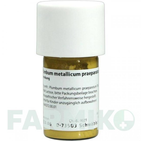 ПЛЮМБУМ МЕТАЛЛИКУМ (PLUMBUM METALLICUM) D 20 тритурация 20 г - Гомеопатия WELEDA